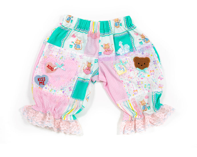 Retro pastel patchwork bloomers - Lovely Dreamhouse sample - Size small