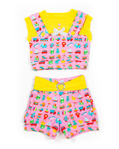 Kidcore toy crop top - Lovely Dreamhouse - Made to order