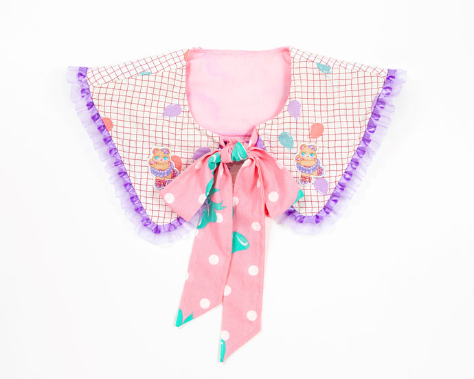 Quilted balloon bear collar - Lovely Dreamhouse - Made to order