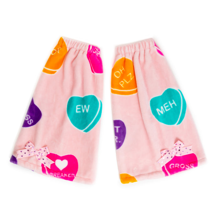 Insult conversation hearts legwarmers, valentine's day