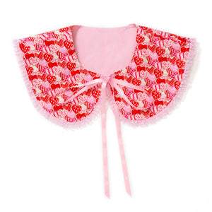 Pink red heart cookie detachable collar, lovecore valentine's day