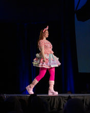 Load image into Gallery viewer, Heart cake polka dot cutsew ruffle blouse, pink lovecore size L