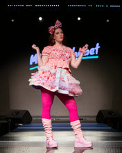 Load image into Gallery viewer, Heart cake polka dot cutsew ruffle blouse, pink lovecore size L