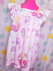 Ballerina 90's doll fairy kei nightie dress, size L