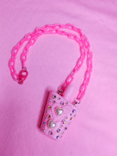 Load image into Gallery viewer, Pink perfume chunky bling maximalist necklace