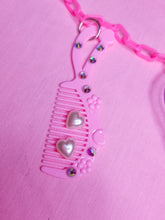 Load image into Gallery viewer, Pink and purple doll things chunky bling maximalist necklace