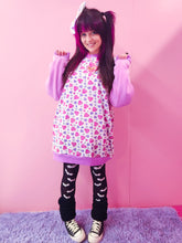 Load image into Gallery viewer, 90&#39;s doll heart colorblocked sweatshirt, spank fairy kei size XL