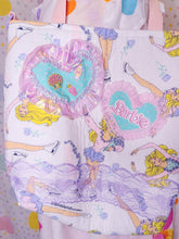 Load image into Gallery viewer, 80&#39;s ice skating doll flannel bucket tote bag