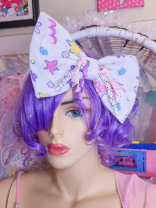 90's doll curly ribbon hair bow