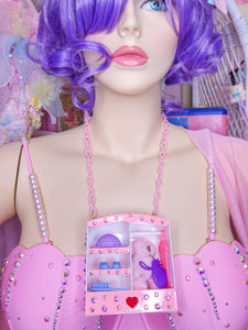 Doll wardrobe closet chunky bling maximalist necklace