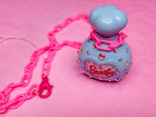 Load image into Gallery viewer, Blue perfume bottle chunky bling maximalist necklace