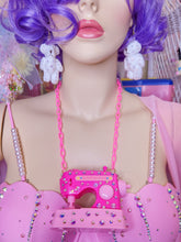 Load image into Gallery viewer, Hot pink sewing machine chunky bling maximalist necklace