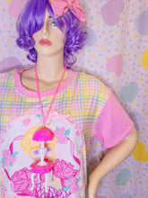 Load image into Gallery viewer, Hot pink table lamp dollhouse chunky bling maximalist necklace