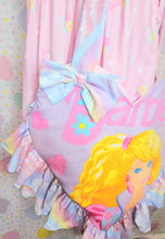 Load image into Gallery viewer, 90&#39;s doll heart shaped upcycled spank kei ruffle tote bag