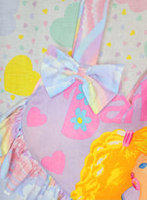 Load image into Gallery viewer, 90&#39;s doll heart shaped upcycled spank kei ruffle tote bag
