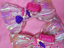 Load image into Gallery viewer, Iridescent dollhouse maximalist fairy kei hair bow