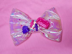 Iridescent dollhouse maximalist fairy kei hair bow