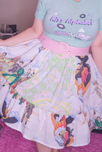 Load image into Gallery viewer, Hook 90&#39;s movie Peter Pan upcycled panel ruffled midi skirt, size XL