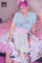 Load image into Gallery viewer, Hook 90&#39;s movie Peter Pan upcycled panel ruffled midi skirt, size XL