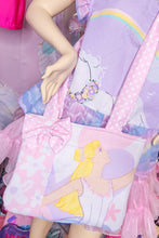 Load image into Gallery viewer, 90&#39;s ballerina doll upcycled spank kei quilted tote bag