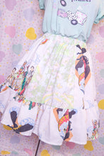 Load image into Gallery viewer, Hook 90&#39;s movie Peter Pan upcycled panel ruffled midi skirt, size XL