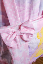 Load image into Gallery viewer, 90&#39;s ballerina doll upcycled spank kei quilted tote bag