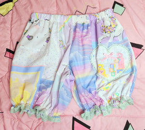 Pastel patchwork fairy kei bloomers, size XL
