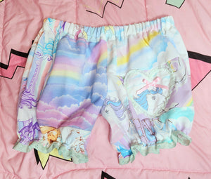 Pastel patchwork fairy kei bloomers, size L