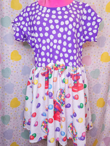 Upcycled Lisa Frank upcycled bedsheet dress, size XL/2X
