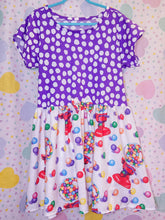 Load image into Gallery viewer, Upcycled Lisa Frank upcycled bedsheet dress, size XL/2X