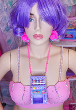 Load image into Gallery viewer, Lavender Japan SparkleFizz vending machine chunky bling maximalist necklace