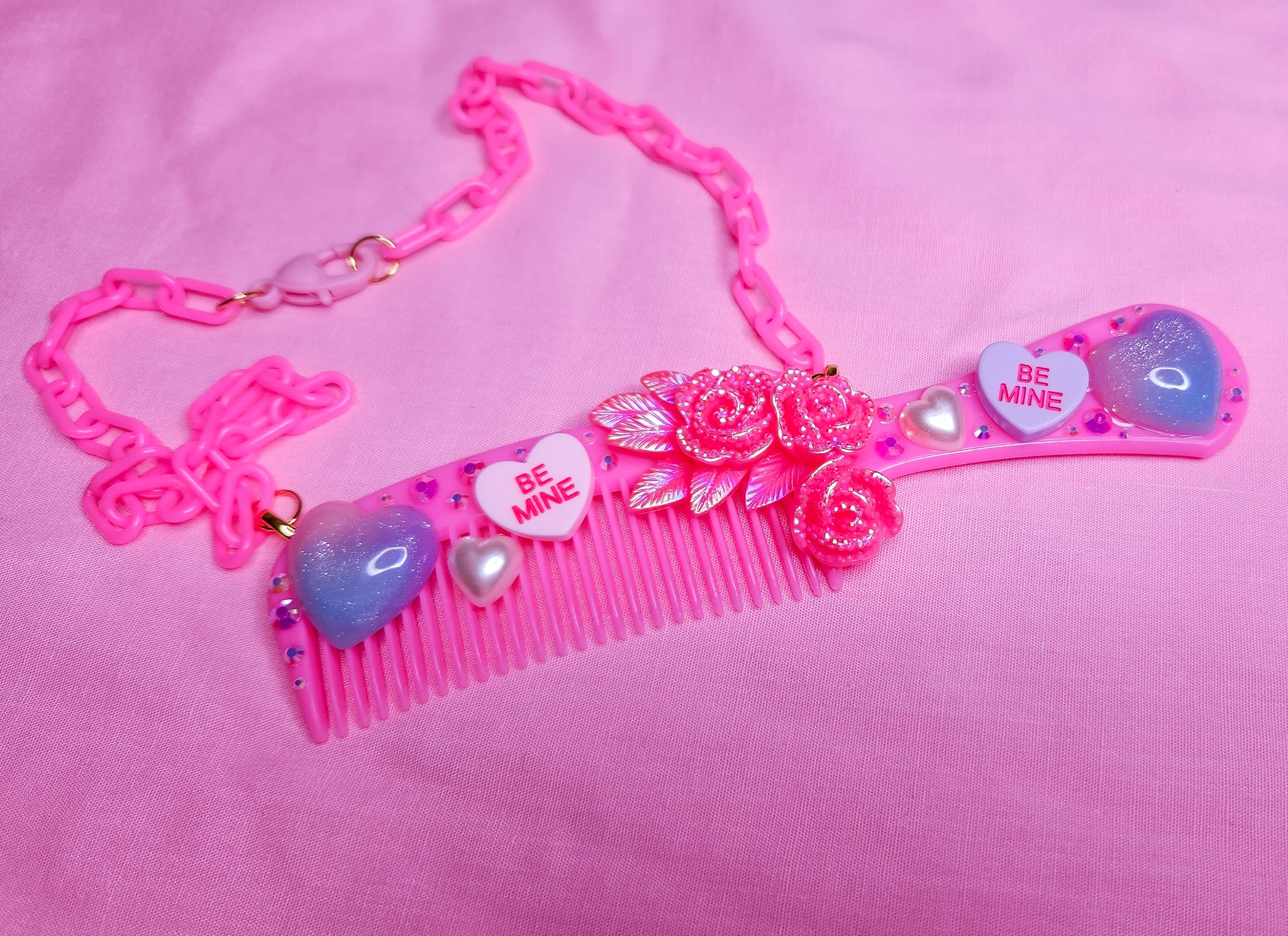 Pink & Yellow Lemonade Chunky Bead Bubblegum Necklace – Needles Knots n Bows