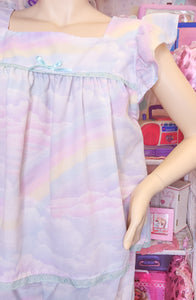 Pastel rainbow fairy spank kei pajama set, plus size XL