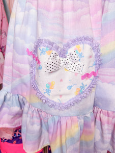 Pastel rainbow fairy spank kei jumper skirt, size S