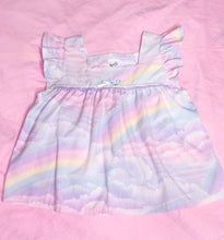 Load image into Gallery viewer, Pastel rainbow night blouse tunic top, fairy spank kei size S