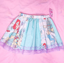 Load image into Gallery viewer, Little Mermaid polka dot spank kei skirt, size M