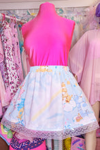 Load image into Gallery viewer, Care Bears pastel rainbow upcycled skirt, size XL