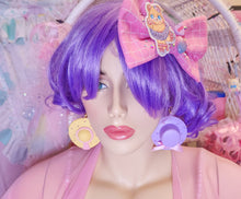 Load image into Gallery viewer, Doll hat earrings, chunky bling bimbo drag queen accessories