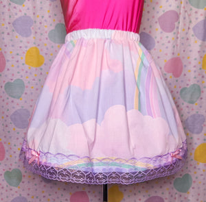 Pastel rainbow upcycled skirt, size 2X