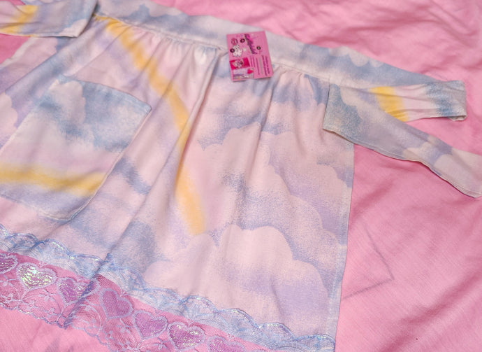 Pastel rainbow apron, 90's fairy spank kei