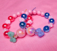 Load image into Gallery viewer, Peppermint Christmas dollcore stretch kandi bracelet
