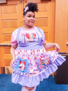 Lovecore lollipop fairy spank kei jumper skirt, plus size 2X