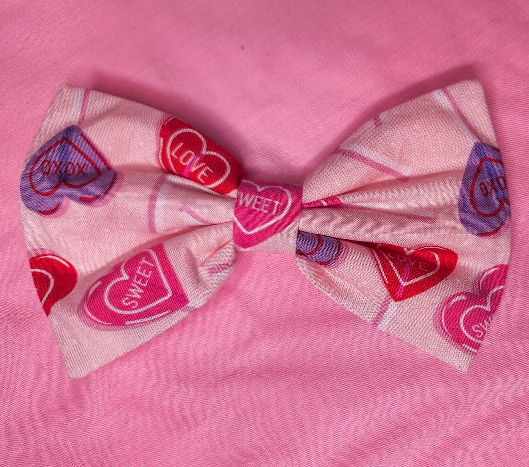 Heart lollipop lovecore Valentine's Day hair bow