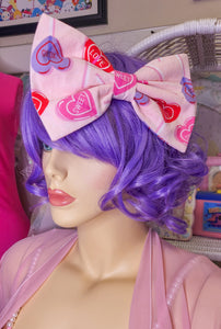 Heart lollipop lovecore Valentine's Day hair bow