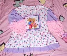 Load image into Gallery viewer, Lovecore scrappy blouse top, fairy spank kei size Medium