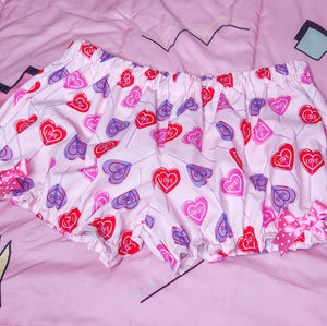 Lollipop lovecore Valentine fairy kei bloomers, size XL 2X