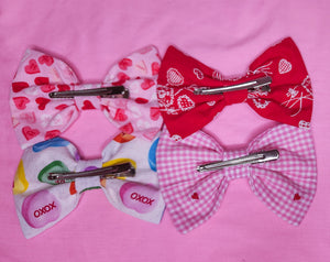 Conversation Hearts lovecore Valentine's Day hair bow
