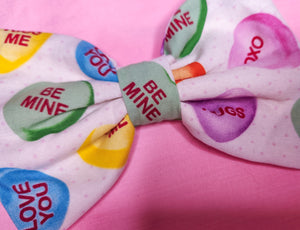 Conversation Hearts lovecore Valentine's Day hair bow