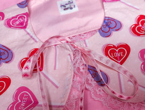 Heart lollipop lovecore fairy spank kei detachable collar