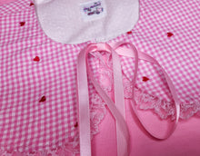 Load image into Gallery viewer, Pink gingham embroidered heart lovecore fairy kei detachable collar